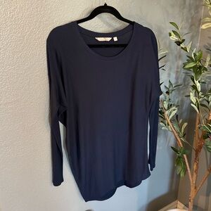 Athleta Navy Long Sleeve Lightweight Tee